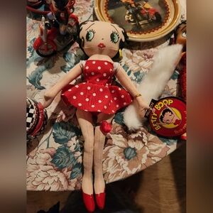 Betty Boop Red Polka Dot Dress Plush Doll